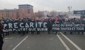 Toulouse : manifestation des chômeurs contre la réforme des retraites